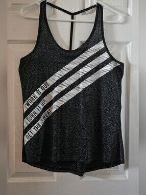 Material Girl Active T-Back Athletic Mesh Top